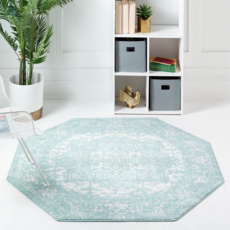 Valjean Oriental Indoor Rug, Octagon 7'10" x 7'10"