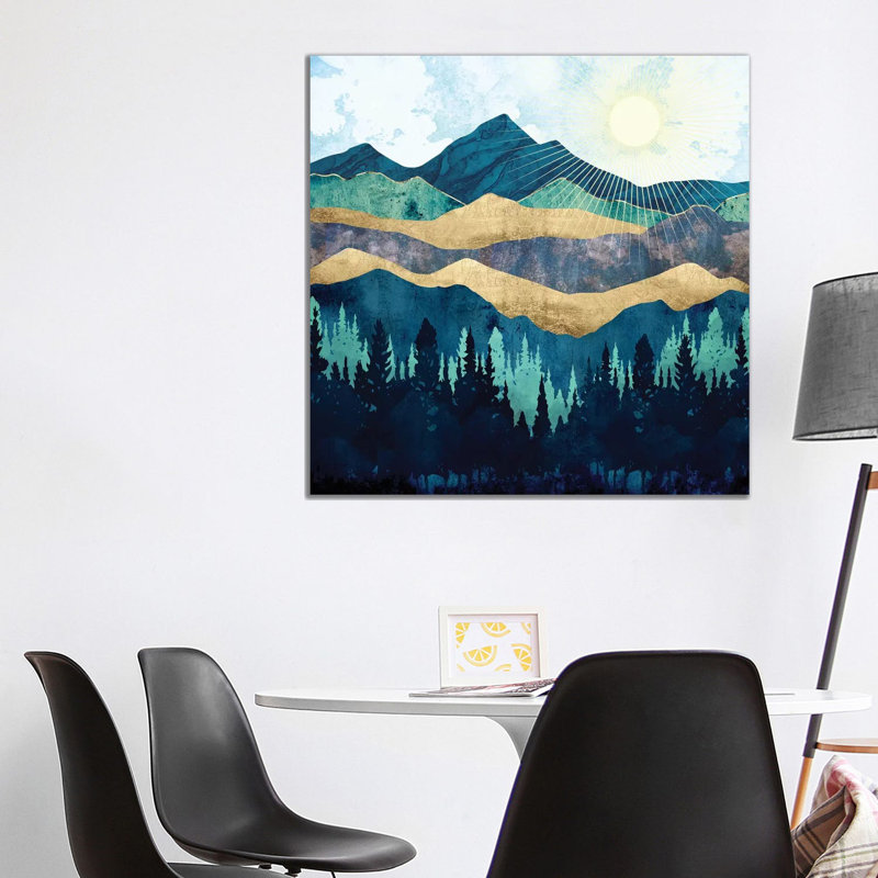 Blue Forest - Wrapped Canvas Print, 93.98 cm H x 93.98 cm W x 1.91 cm D
