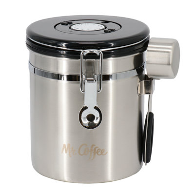Boîte à café hermétique en acier inoxydable Mr. Coffee Mondrich 48 onces