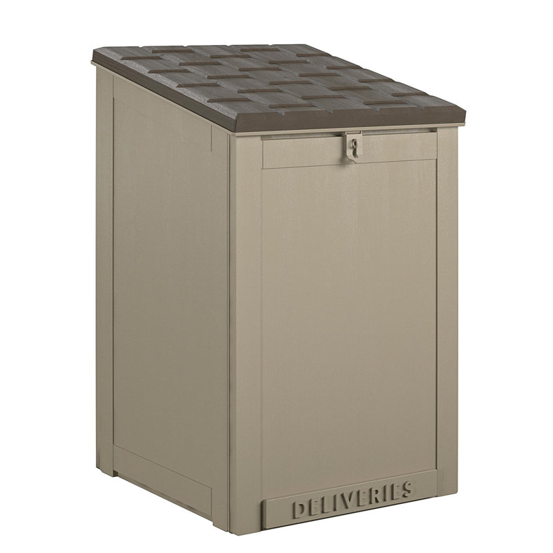 Blue Elephant W Water Resistant Plastic Deck Box, Tan
