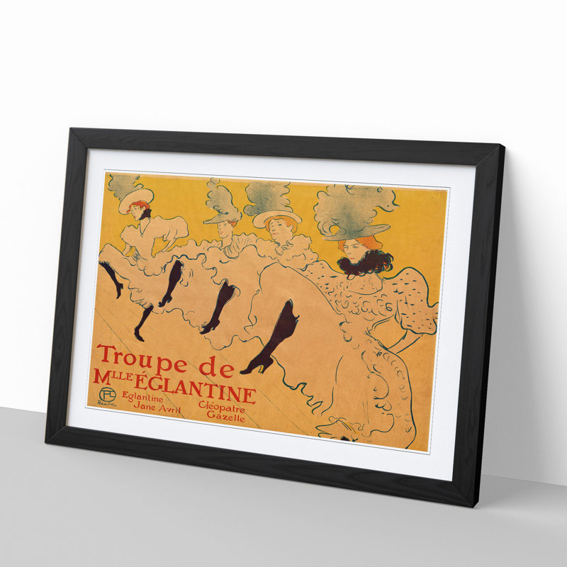 La Troupe De Mademoiselle Eglantine by Henri de Toulouse-Lautrec - Picture Frame Painting, 27cm H x 36cm W x 2cm D