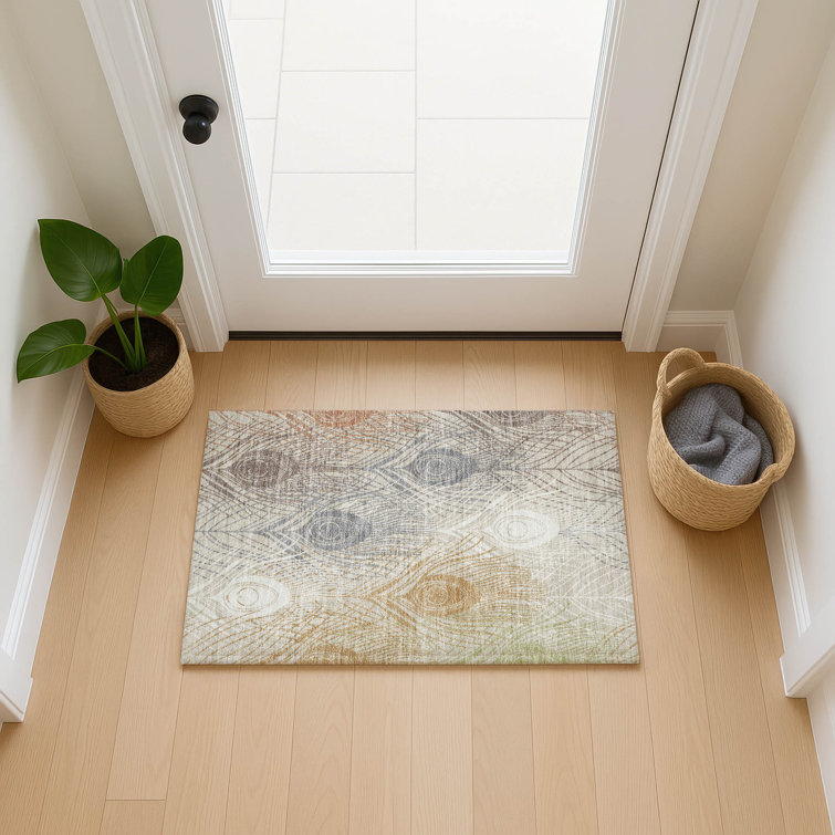 Machine Washable Indoor/Outdoor Jenning ACN2273 Floral Rug