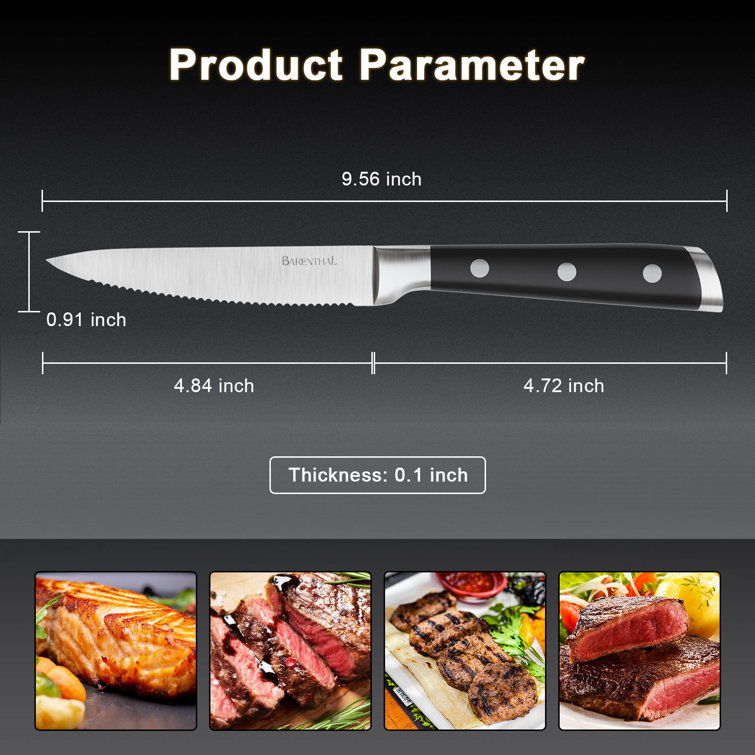 Barenthal 6-pc. 18/10 German Stainless Steel Steak Knife Set with  Velvet-Lined Storage Case 