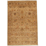 Hand-Knotted High-Quality Brown and Brown Area Rug