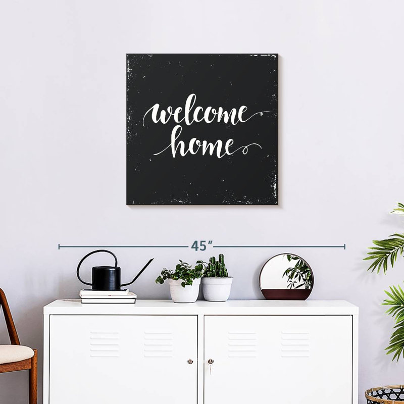 Plaque murale Khylige Welcome Home, H 24 po x l 24 po