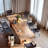 Modern rectangular solid wood dining table-2076327135