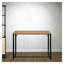 Console côtière moderne avec plateau en bois naturel et structure en métal noir - l 39 po