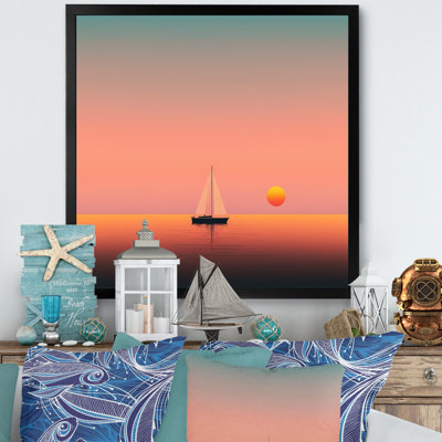 «Kitzmiller Minimalistic Sunset pendant la pleine lune I», reproduction sur toile