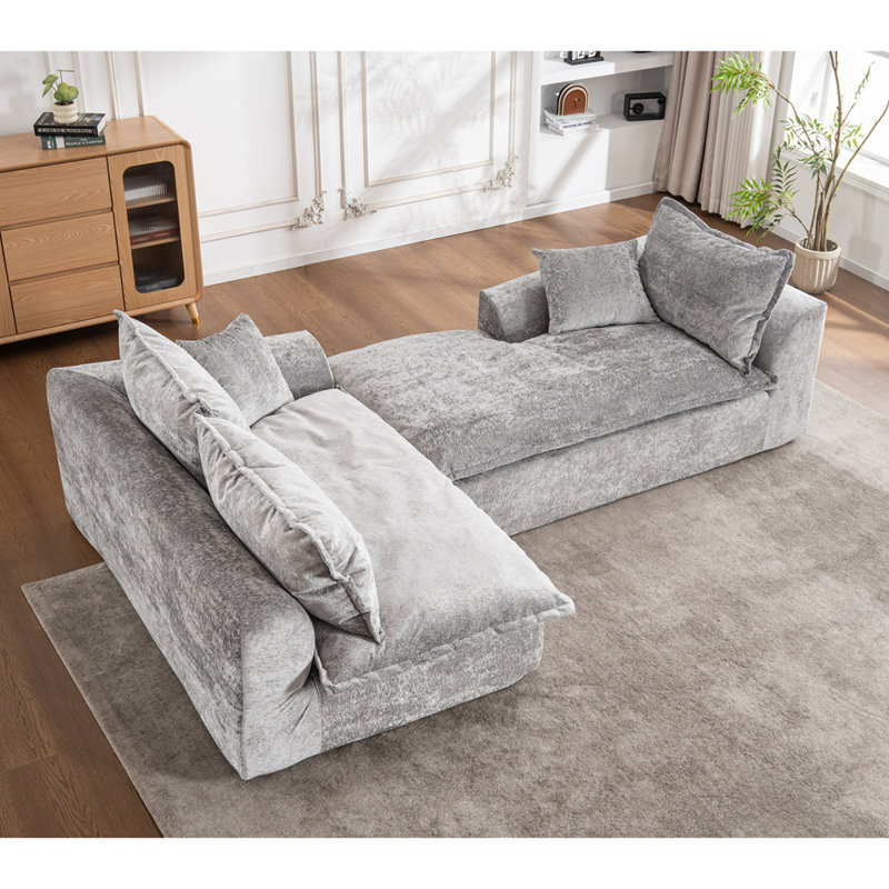 Latitude Run® 103" Cloud Sectional Couch with L - Shape Chaise ...