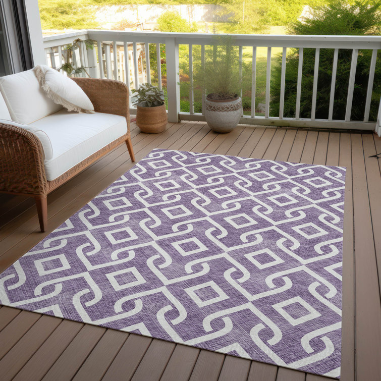 Michaella Washable Geometric Indoor / Outdoor Rug