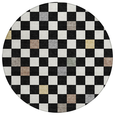 Machine Washable Indoor/Outdoor Chantille ACN2656 Geometric Rug