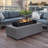 42 Inch Propane Fire Pit Table with 50,000BTU, 3-Piece Outdoor Rectangular Fire Pit for Outside Patio-657918249-657918293