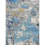 Tapis bleu / gris de haute qualité noué à la main-83445169