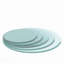 Plateau de table en verre trempé rond 28 pouces verre transparent bord biseauté épais 2/5 pouces