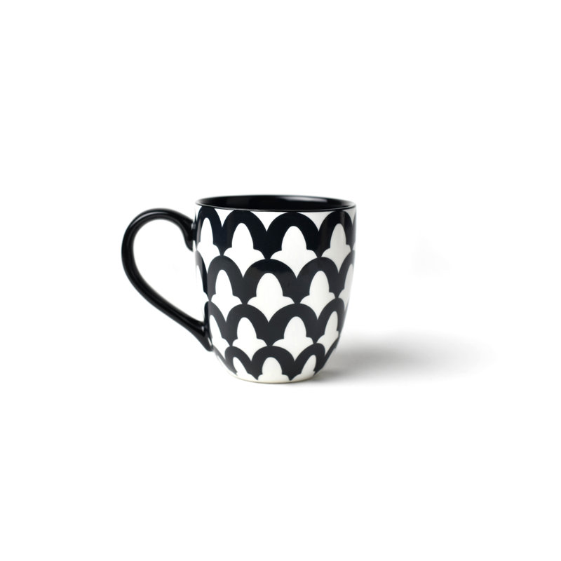 Arabesque 4.25 Mug Black, Black