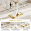 Ensemble de salle à manger moderne en verre, base en métal doré et chaises en velours 4/6 pour la cuisine et la salle à manger-723071074-723071084-723071075