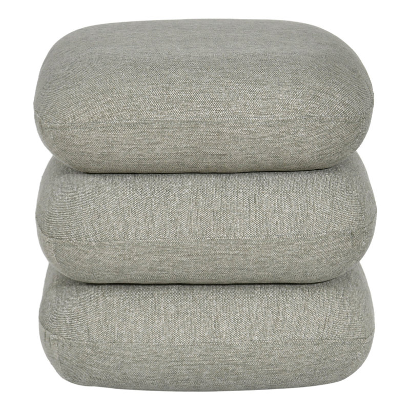 Contemporary Fabric Swivel Ottoman, Contemporary  Square Ottoman - Sage