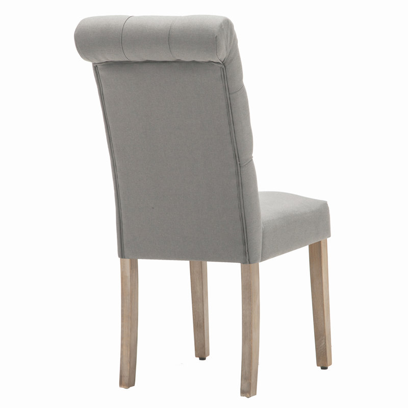 Jocelyn Ash Gray Tufted Parson-Style Side Chair Set