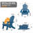 Bowlus Foldable Outdoor Adirondack Chair With Table-1796562498