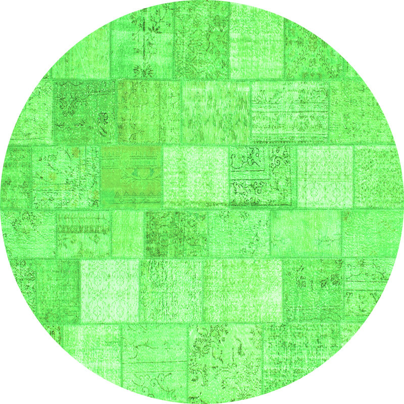 Performance Patchwork Indoor Rug, Round 8'