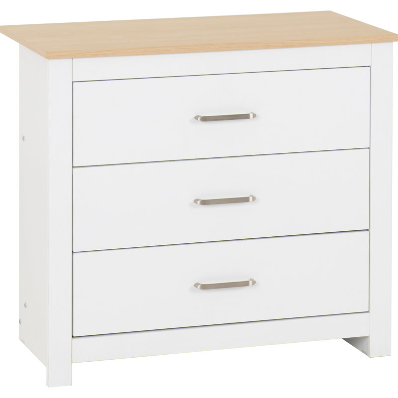 Henryville 80cm W 3 - Drawer Chest of Drawers, White