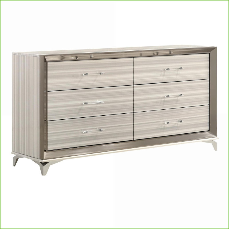 Ensemble de chambre à coucher très grand 5 pièces avec rangement et très grand lit | Blanc neige | Bois massif et panneau de fibres à densité moyenne
