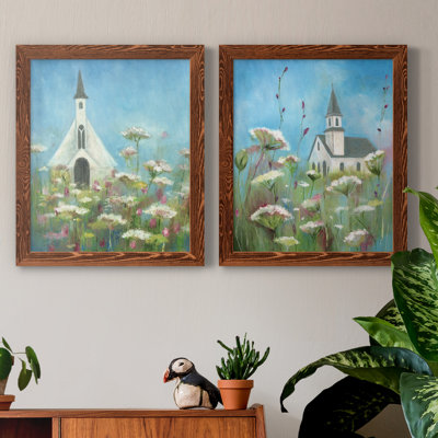 Country Church I - ensemble de 2 impressions murales