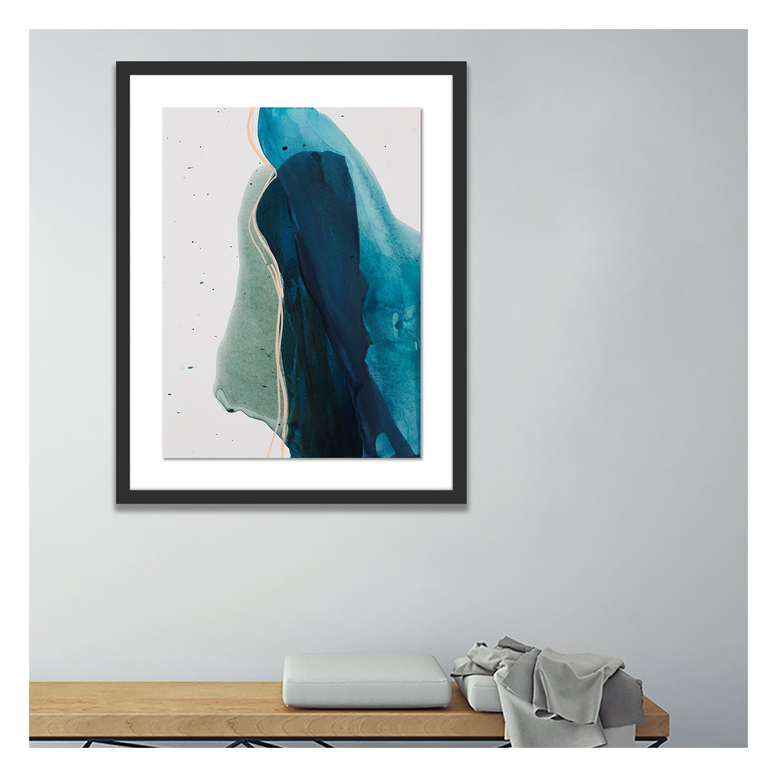 Intelligence by Kim Whiteside, Black, 48" H x 38" W x 2.5" D