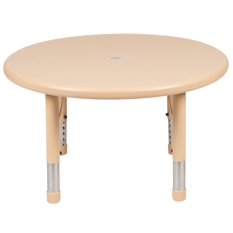 Table d'activité 45 po Goddard, L 33 po x P 33 po x H 14,5 po à 23,75 po, Naturel
