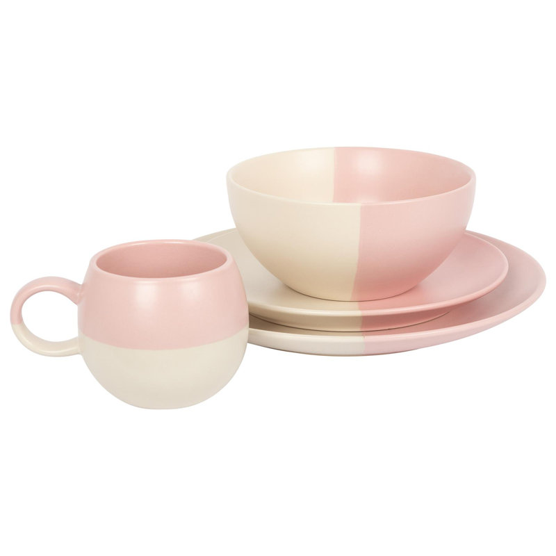 Nicola Spring Stoneware Dinnerware, Pink