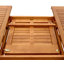 Amerius 6 - Person Eucalyptus Solid Wood Patio Dining Set Extendable and Umbrella Hole Included Oval Table