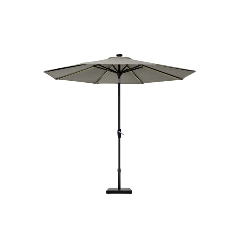 Parasol de marché 9 pi, Noir, Acrylique beige