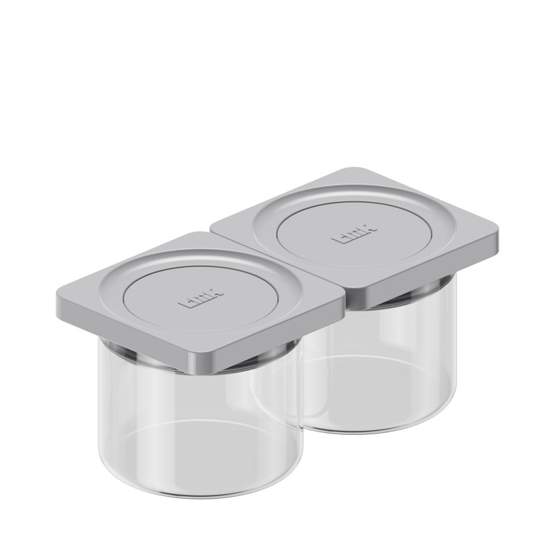 Enylah Petit lot de 2 boîtes de conservation alimentaire, 0,7 L, Gris