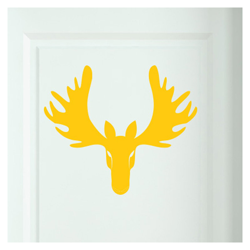 Animals Wall Decal, Dark Yellow