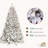 Pre-Lit Snow Flocked Christmas Tree with Pinecone-18764768
