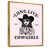 Toile avec cadre flottant or