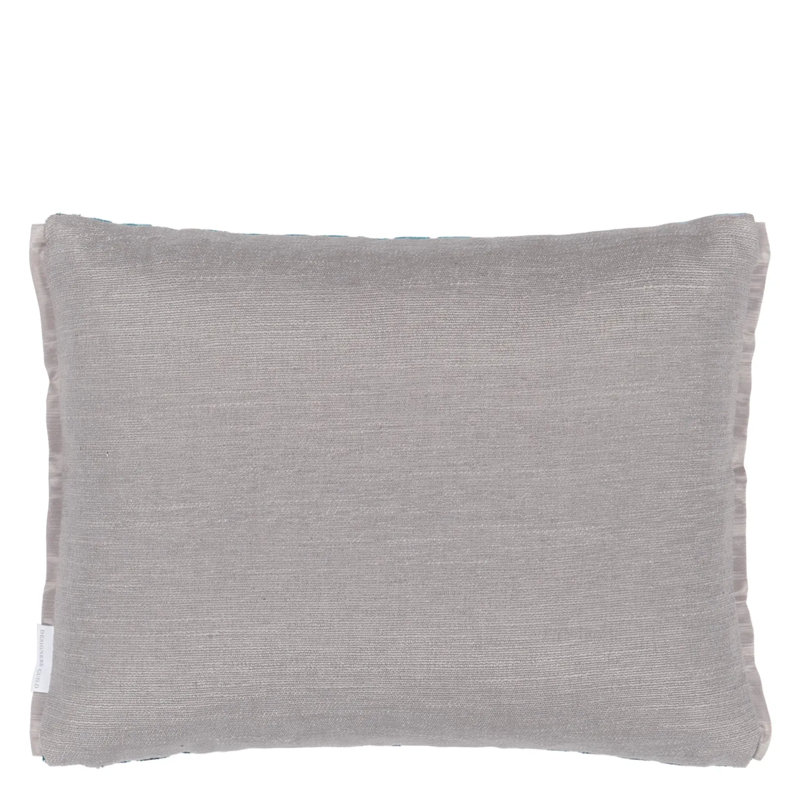 Jabot Velvet Decorative Pillow, 12" H x 16" W, Emerald Geometric