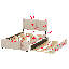 Lit plateforme tapissier en velours-1196241518