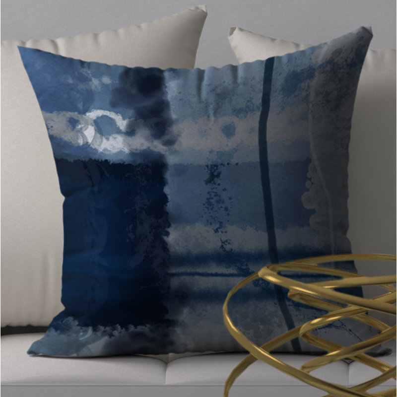 Housse de coussin décorative carrée à motif distinctif « Pleasure », H 24 po x l 24 po
