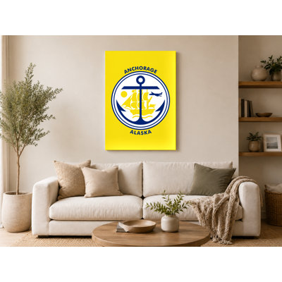 Anchorage City Flag — Alaska Municipal Seal Canvas Wall Art