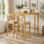 Ensemble de salle à manger rectangulaire en bois de style campagnard de 122 cm (48 po) avec 2 chaises, idéal pour la cuisine, le coin repas et les petits espaces.-6510409-6510450