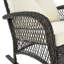 Chaise berçante en crème et noir, chaise