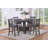 Dining Table Round Counter Height Dining Table W Shelve 1Pc Table Only Built In Leaf Solid Wood  Finish