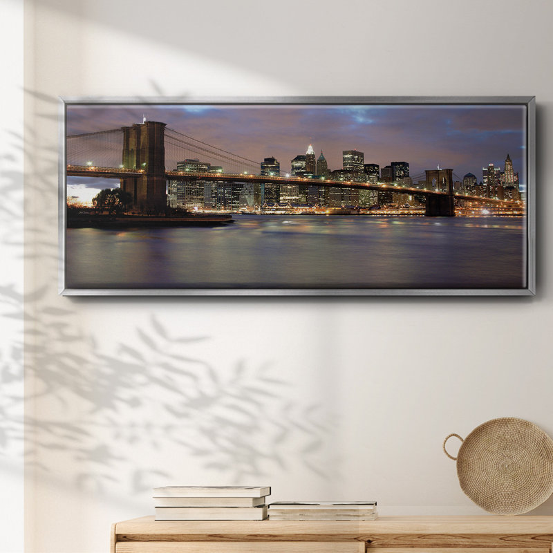 Night View- Framed Canvas, 20" H x 50" W