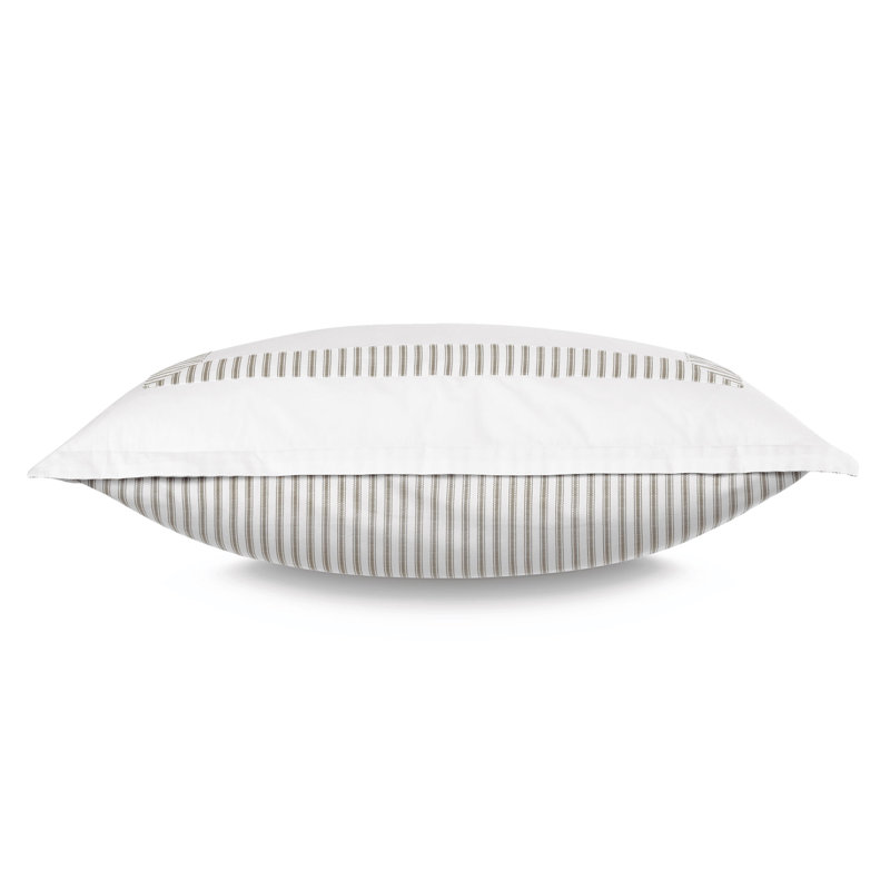 Blass Ticking Cotton Striped Sham by Alexa Hampton, Fawn, Euro