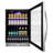 24 Inch Beverage Refrigerator Cooler, 190 Can Built-In and Freestanding with Glass Door, LED Light Safety Lock For Beer, Wine, Soda, Drinks Classic Series