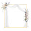 Support en arche, 6,6 x 6,6 pi, structure stable, facile à assembler, support en toile de fond carrée en métal doré pour mariage, fête d'anniversaire, remise des diplômes, célébration des fêtes et décoration de la cérémonie