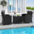 3 Pcs Patio Furniture Set With Tempered Glass Coffee Table Washable Cushions-1476673474