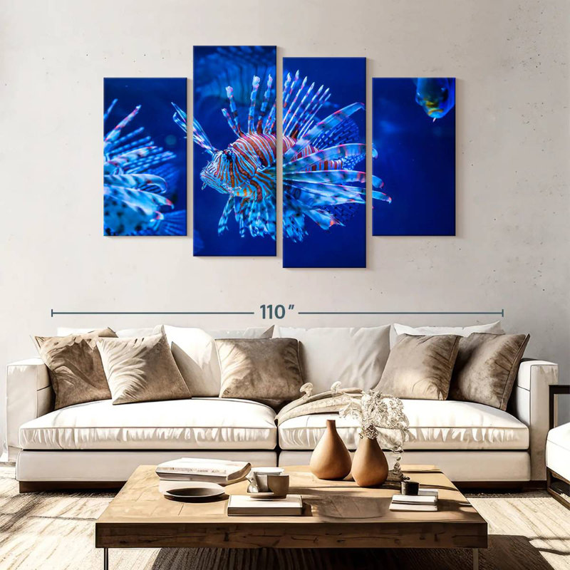 Brampt Aquarium Lionfish, 54" H x 84" W