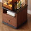 Vitrines en bois manufacturé brun noisette